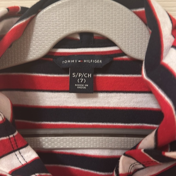Tommy Hilfiger girls striped hoodie top size small 7 - Picture 3 of 5